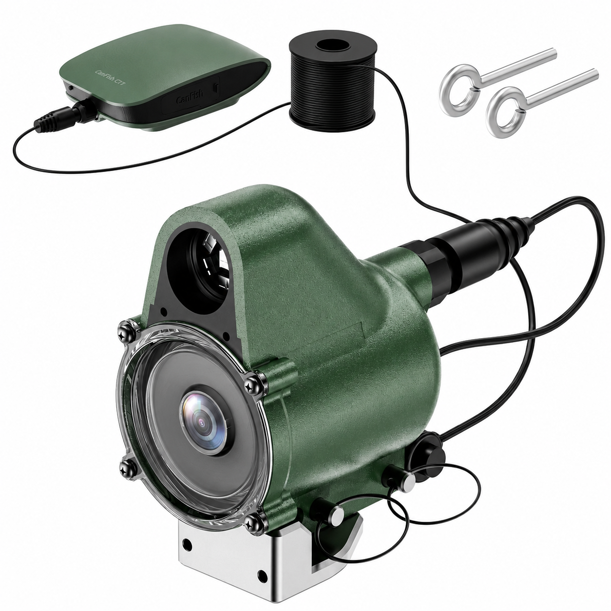 KI-Fischfinder mit HD-Unterwasserkamera, Echtzeit-Video, KI-Fischerkennung, APP-Steuerung, Nachtsicht, wasserdicht, für Boots-, Karpfen- und Eisangeln