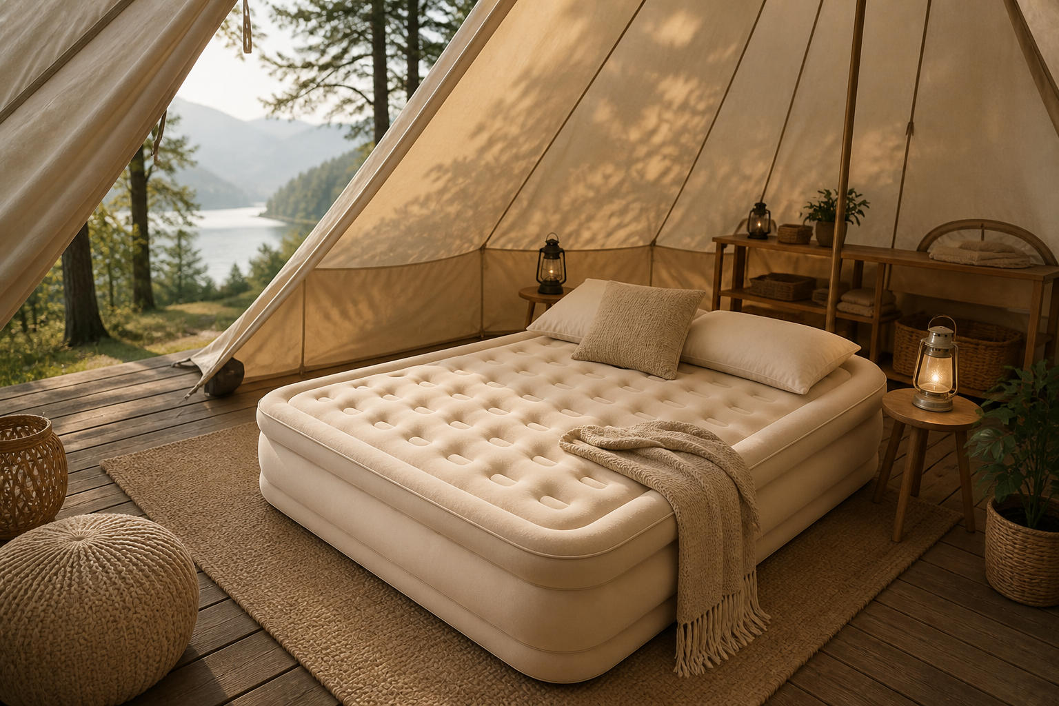 XHRNPR Luftbett beim Glamping